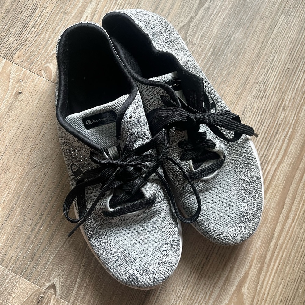 Grey Men’s Champion Knit Athletic Running Shoes 10.5